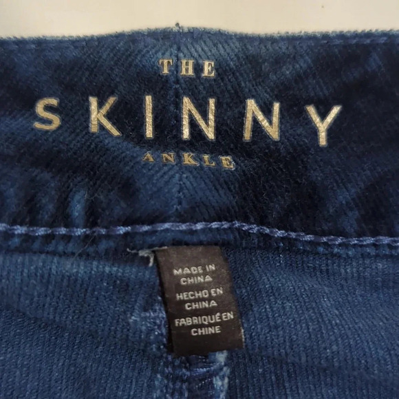 WHBM Everyday Soft High-Rise Skinny Corduroy Pants, Color Blue Size 00S - Picture 11 of 16
